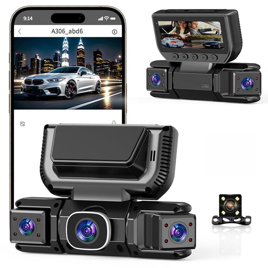 🔥LAST DAY 49% OFF🔥360° Car DVR WiFi 4Channels Dash Cam Video Recorder